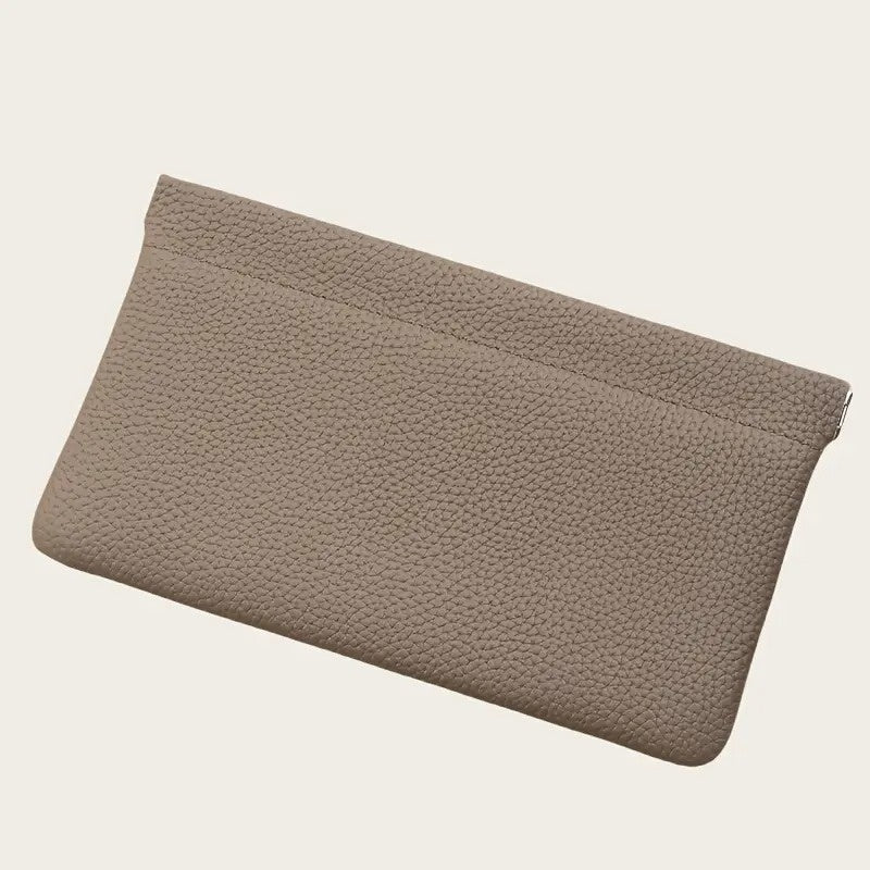 Textured Brown Clutch Wallet