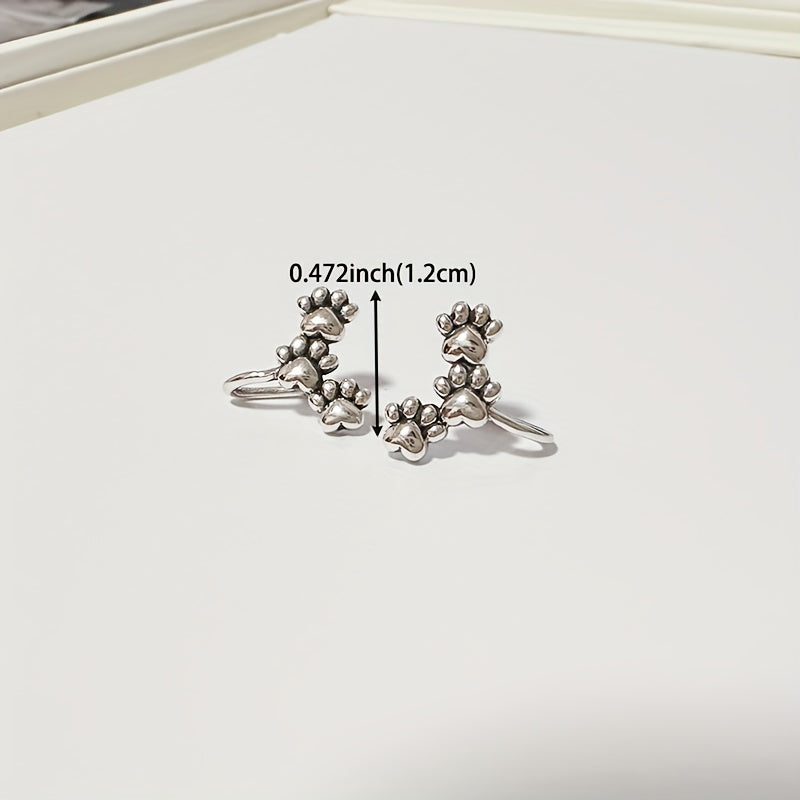 Paw Print Ear Cuff Earrings
