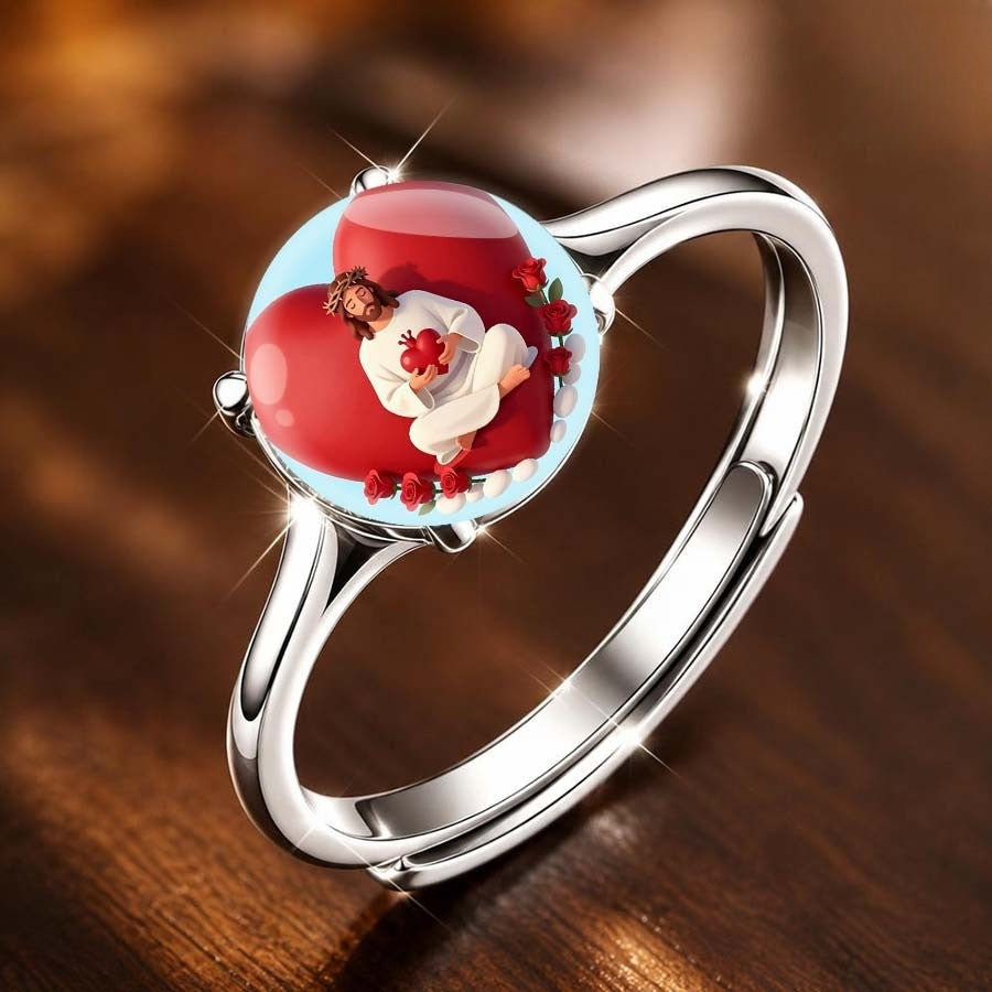 Jesus Heart Dome Ring