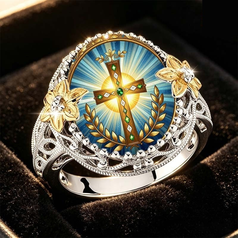 Radiant Cross Statement Ring