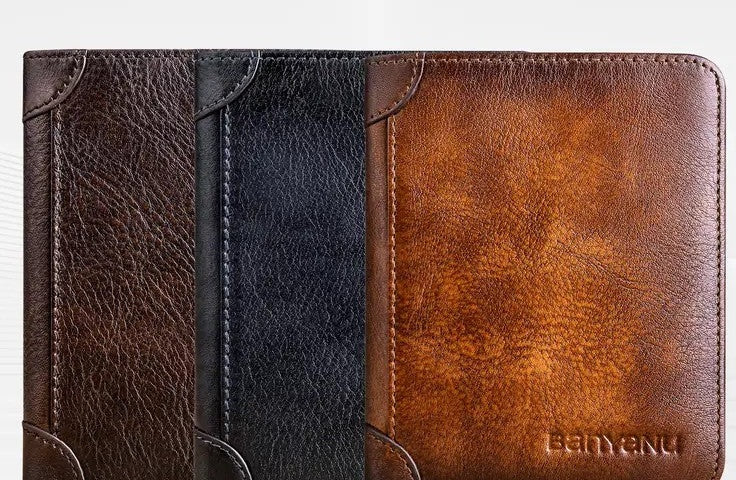 Brown Leather Trifold Wallet