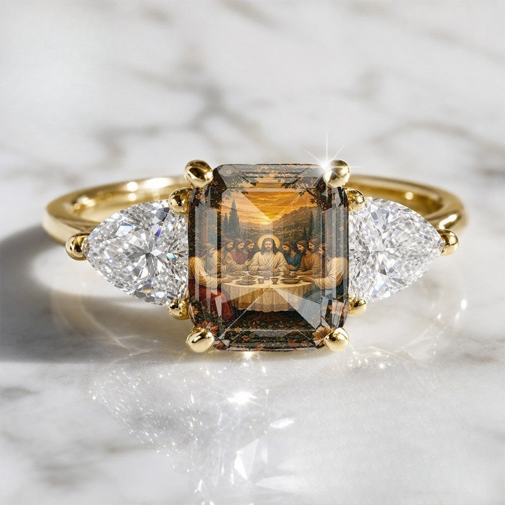 Last Supper Three-Stone Ring