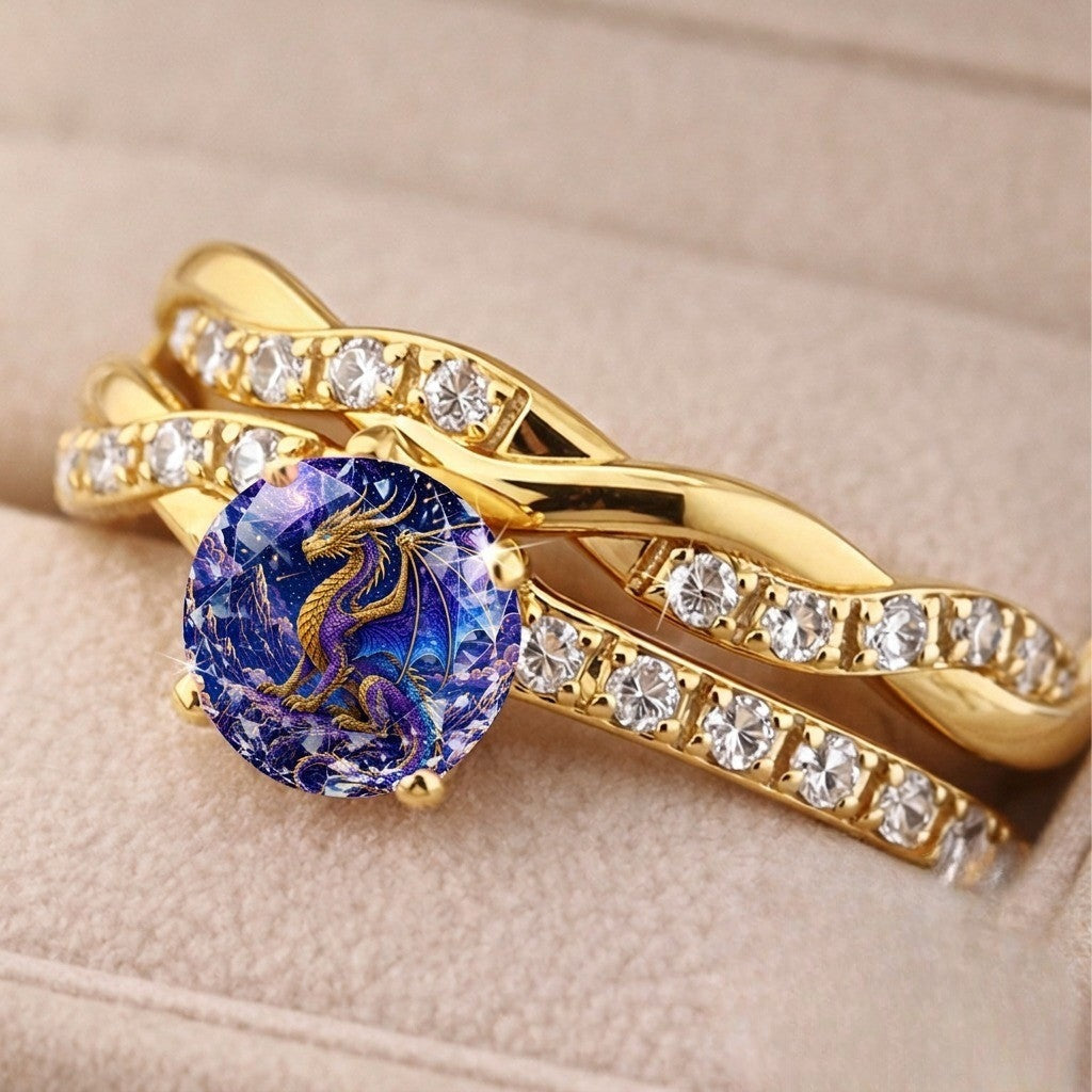 Purple Dragon Twisted Ring