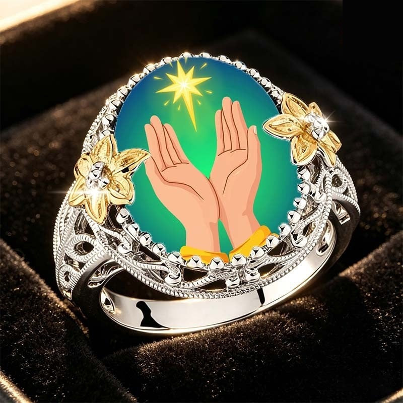 Praying Hands Statement Ring
