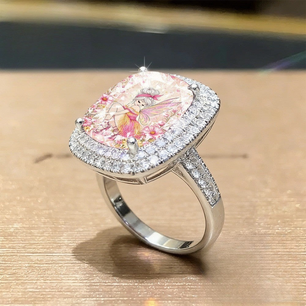 Fairy Floral Square Ring