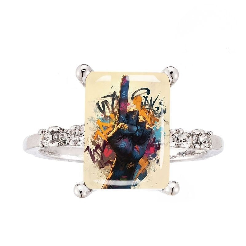 Graffiti Hand Statement Ring