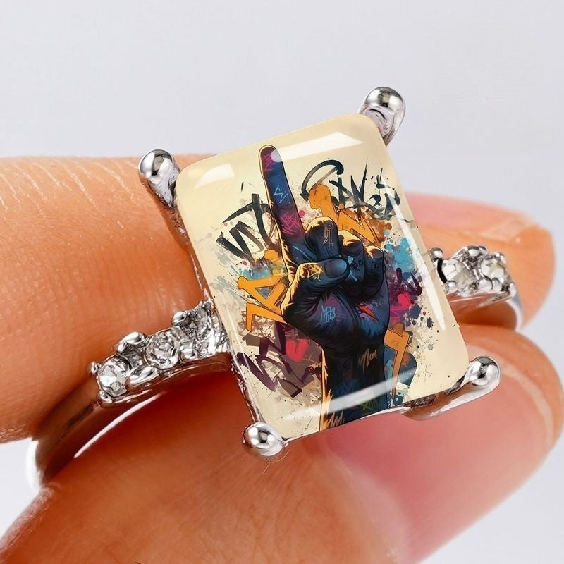 Graffiti Hand Statement Ring