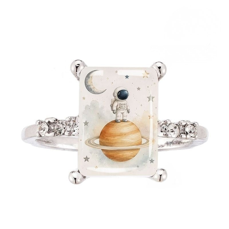 Astronaut Planet Ring