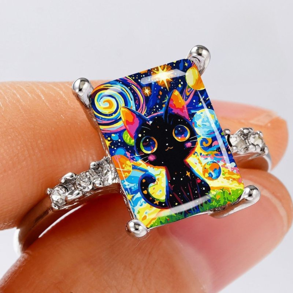 Cosmic Cat Square Ring