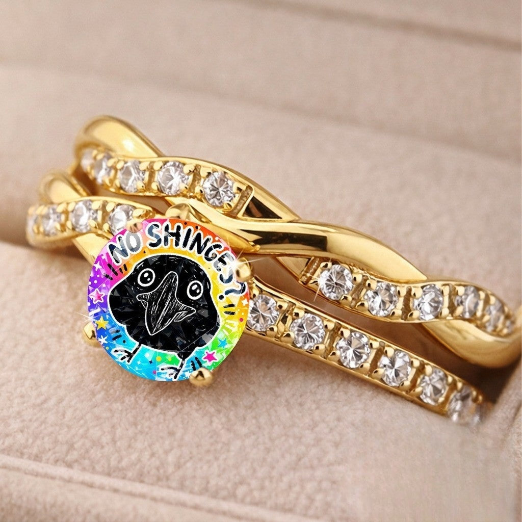 Rainbow Bird Statement Ring