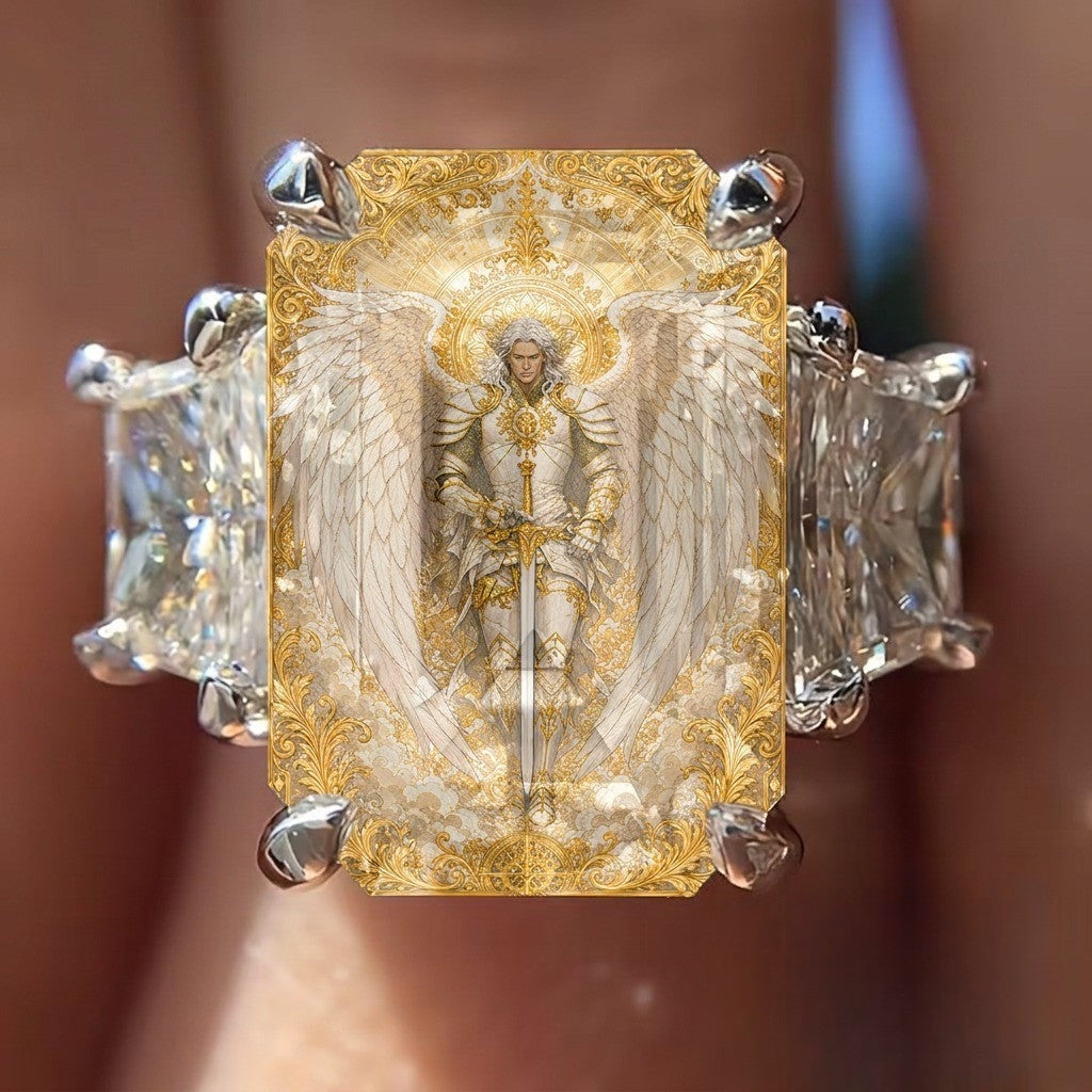 Winged Warrior Square Ring