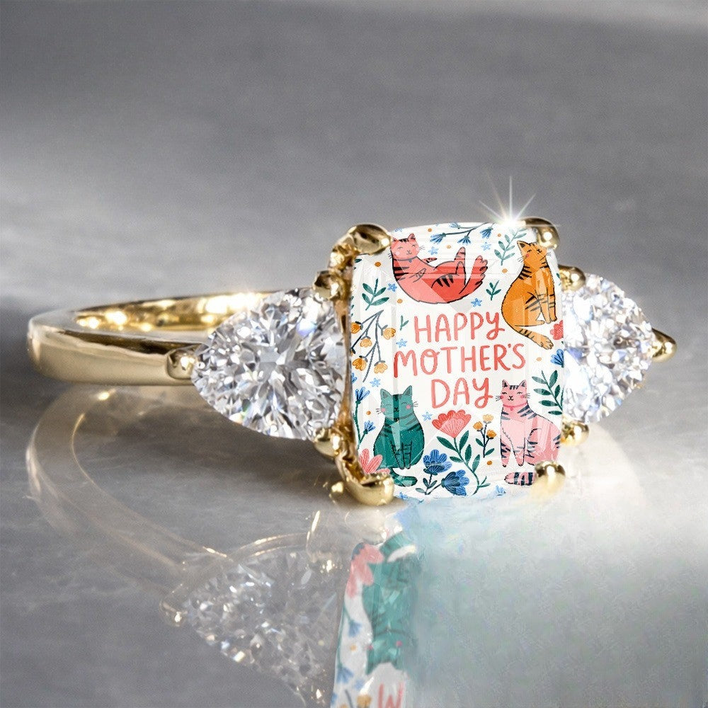 Mother's Day Cat Panel Ring