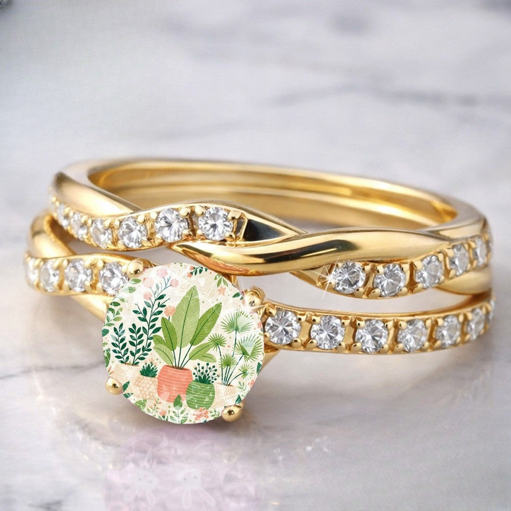 Botanical Garden Twisted Ring