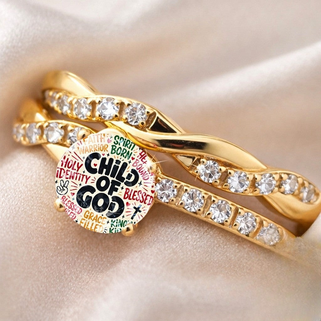 Twisted Crystal Faith Ring