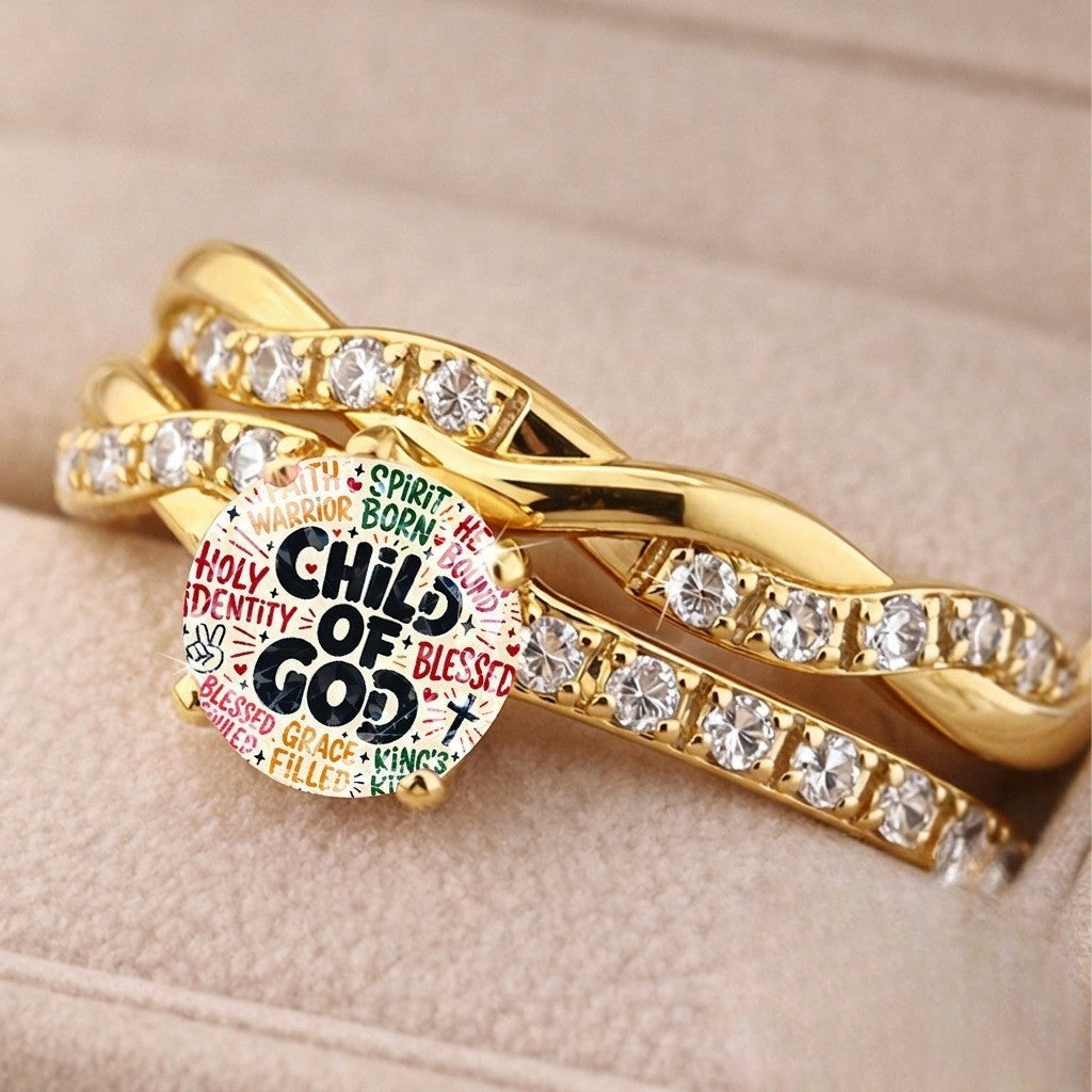 Twisted Crystal Faith Ring