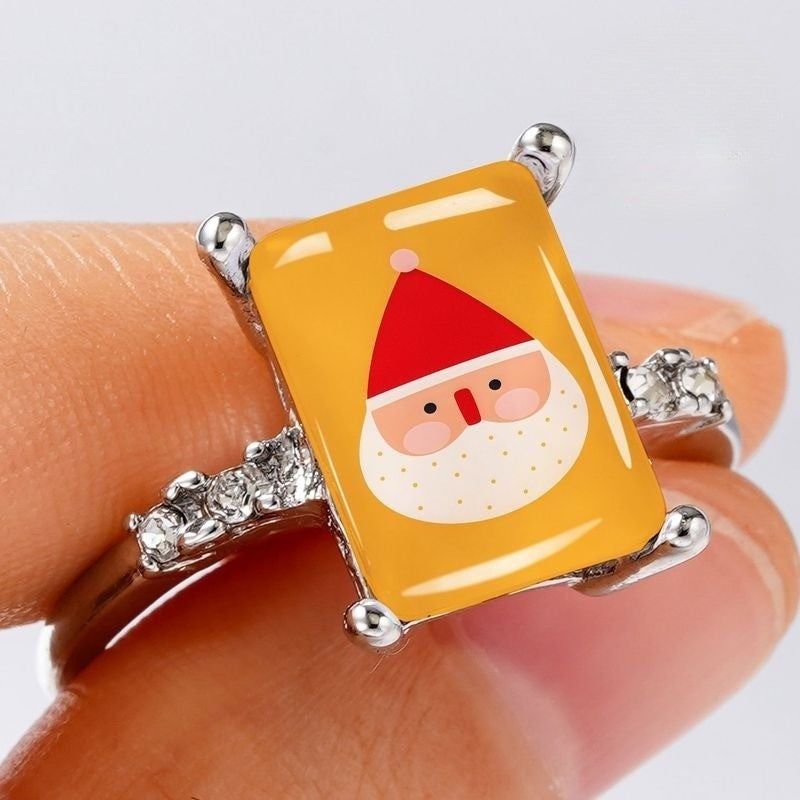 Santa Face Rectangle Ring