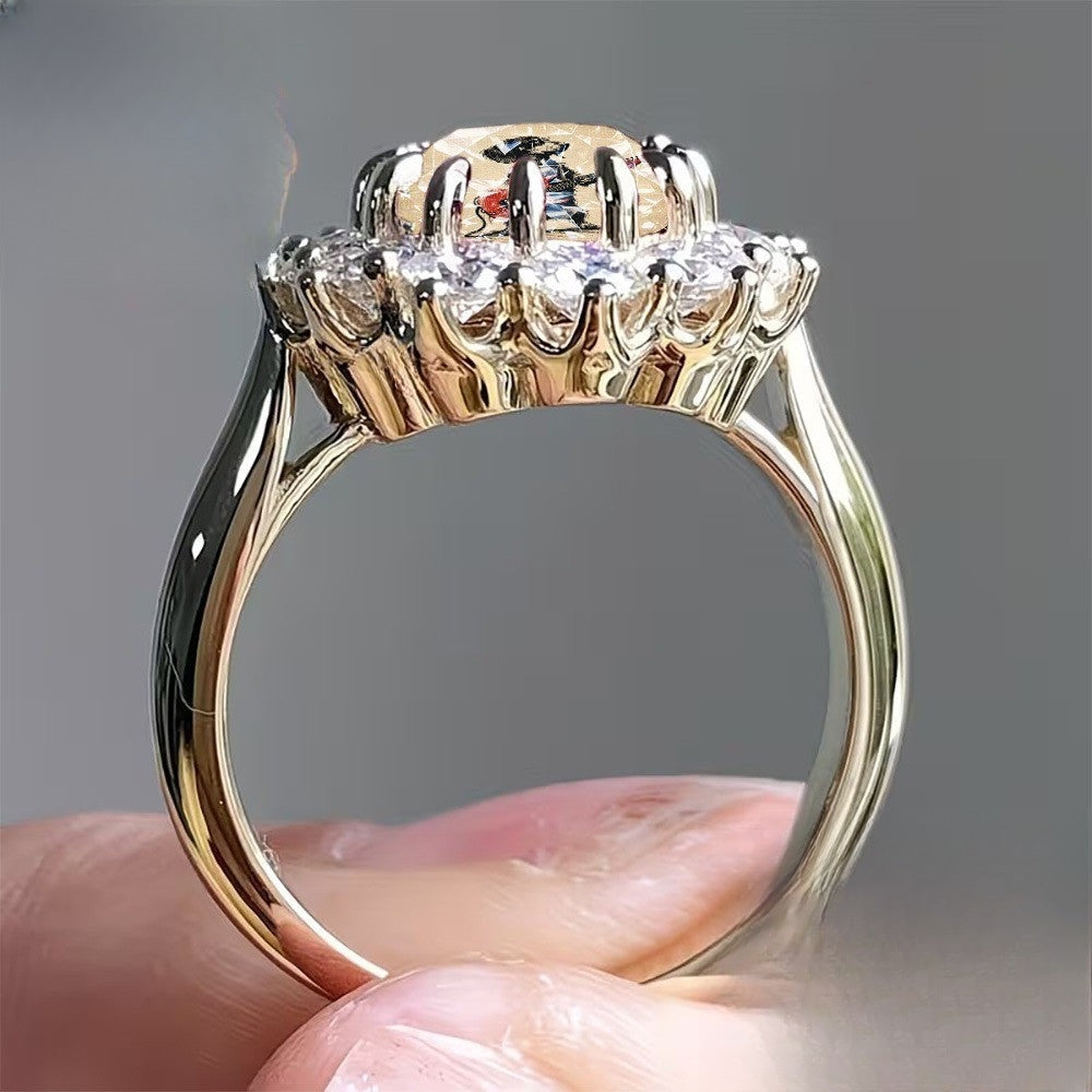 Dog Guitar Crystal Statement Ring
