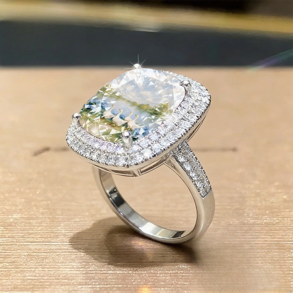 Lakeside Geese Statement Ring