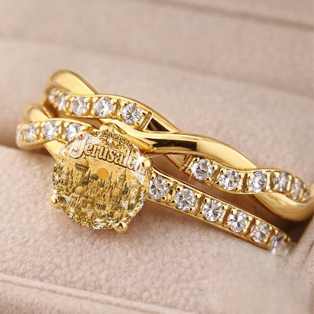 Jerusalem Cityscape Twisted Ring