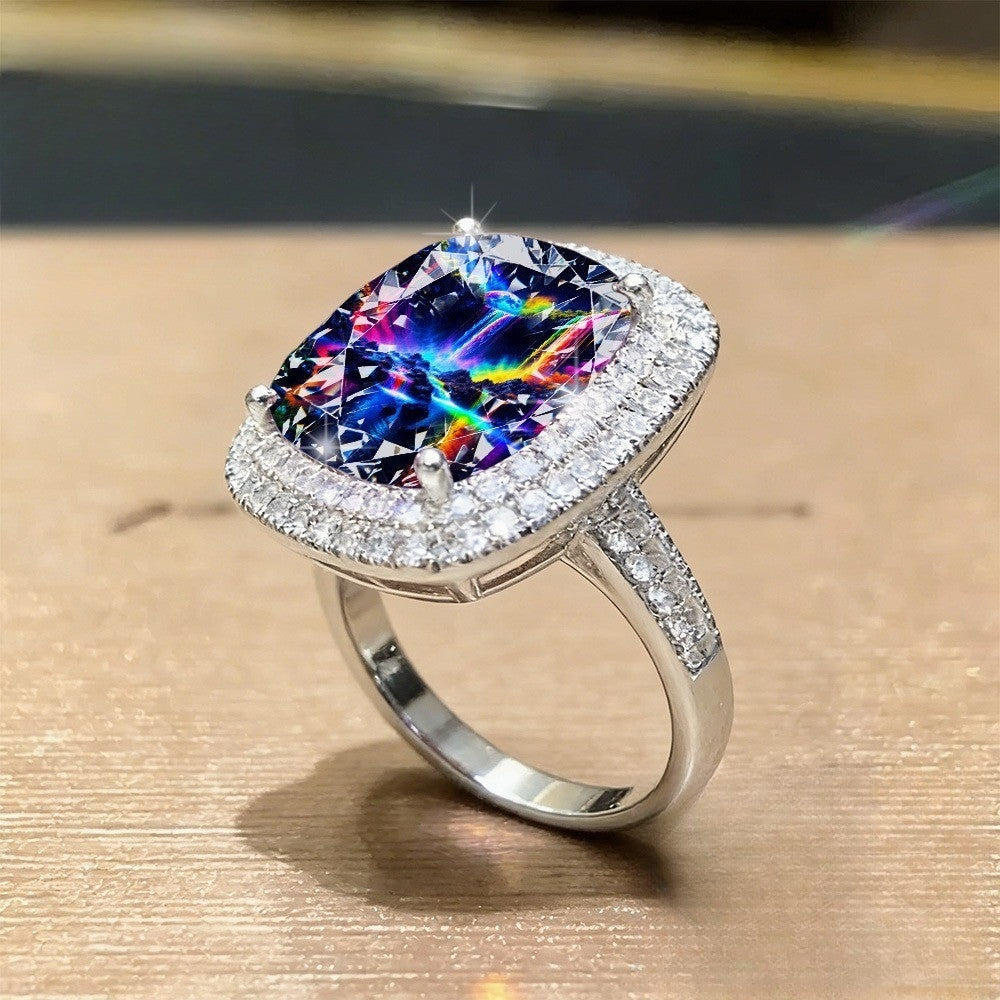 Rainbow Waterfall Square Ring