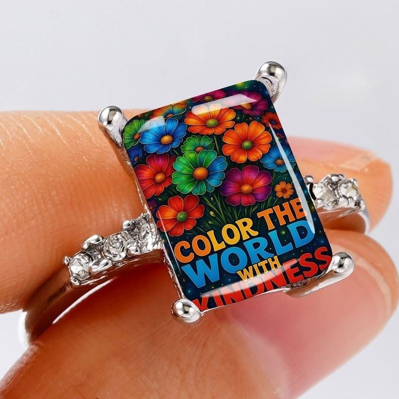 Colorful Floral Kindness Ring