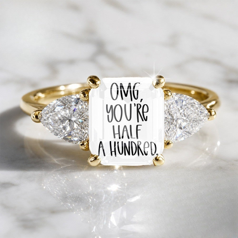 Handwritten Message Three-Stone Ring
