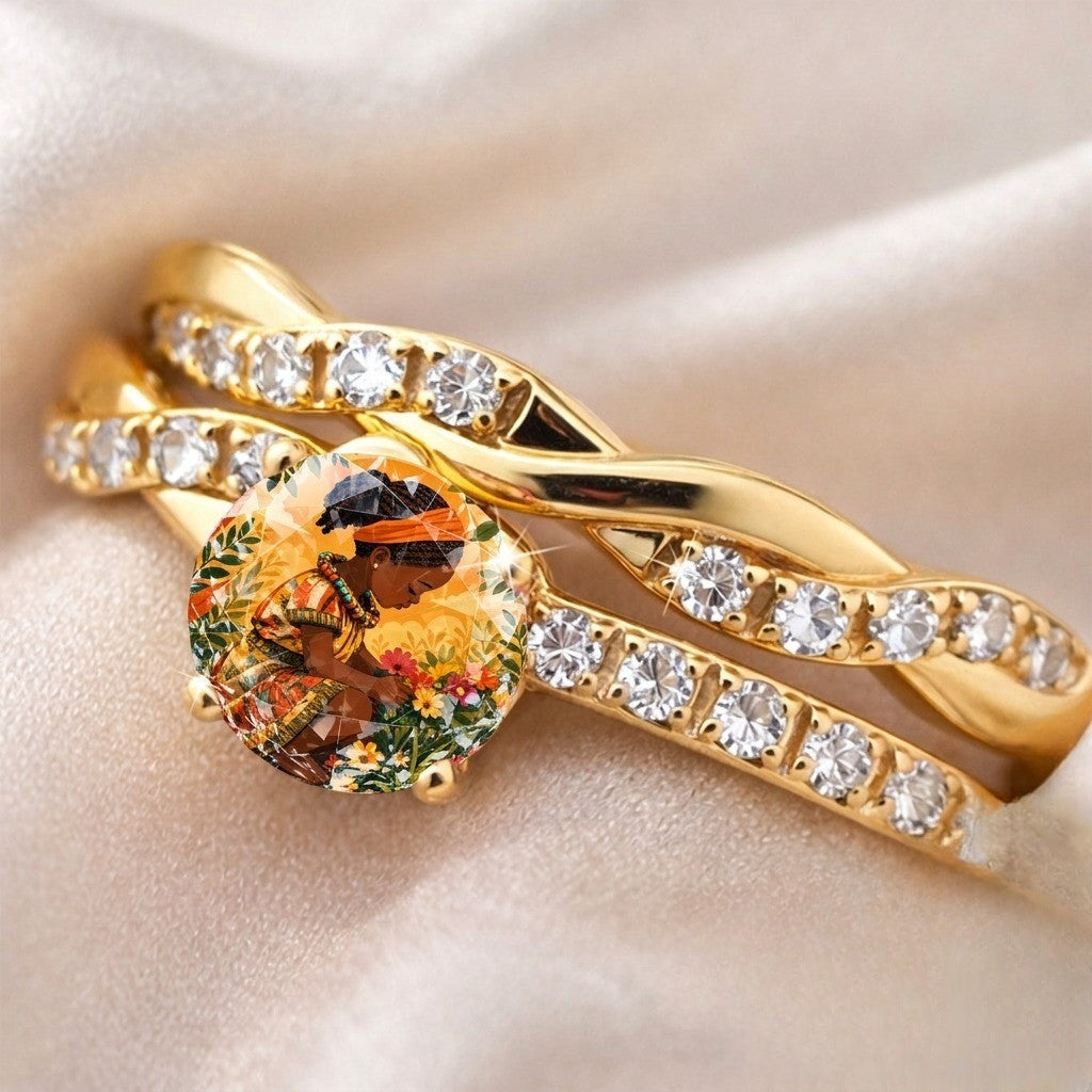 Twisted Floral Art Statement Ring