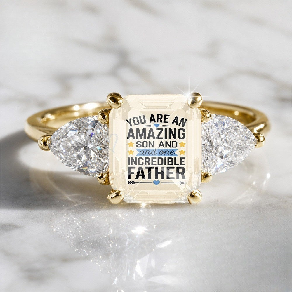 Incredible Father Message Ring