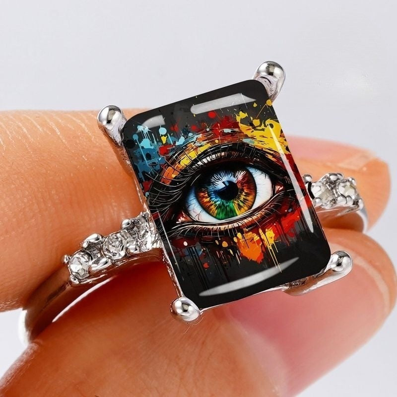 Colorful Eye Statement Ring