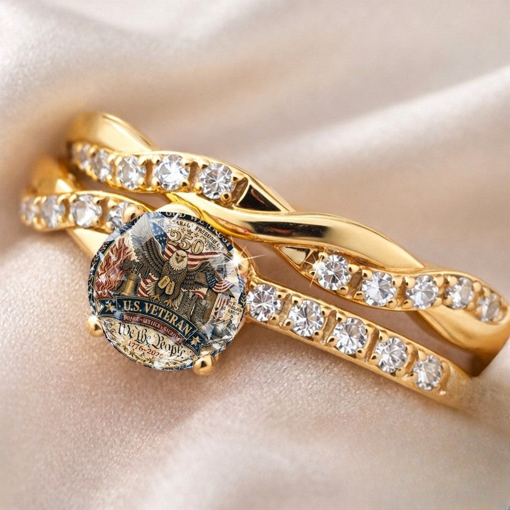 Veteran Eagle Dome Ring