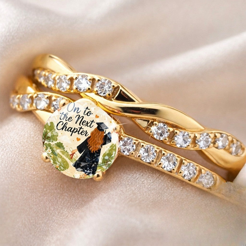 Graduate Glass Stone Ring