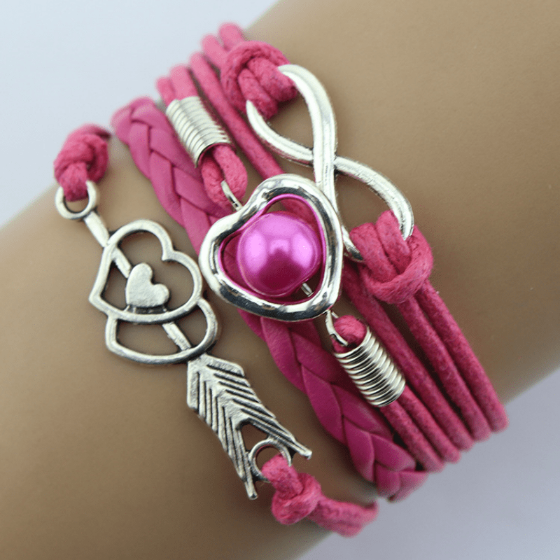 Cupid Heart Layered Bracelet