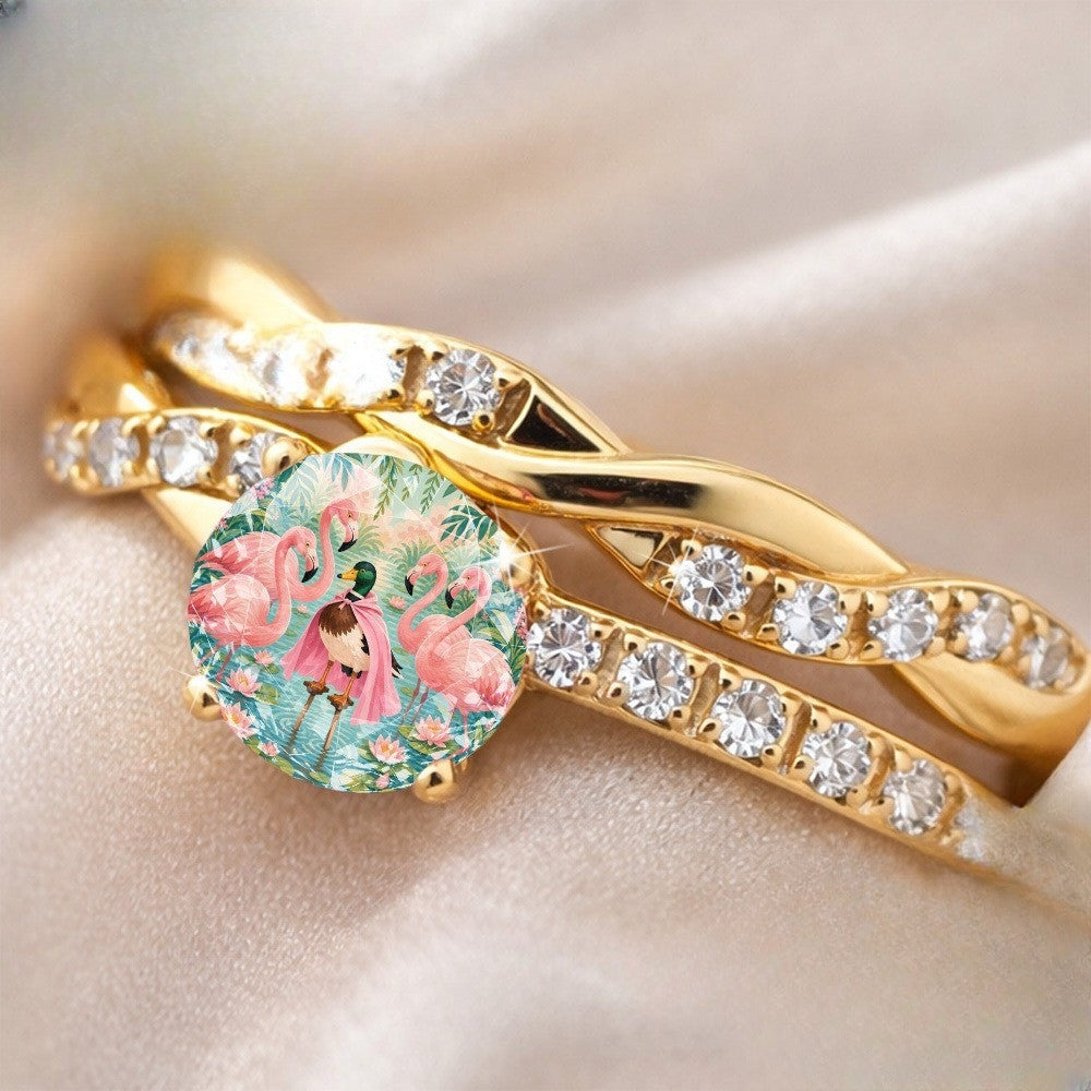 Flamingo Twist Ring