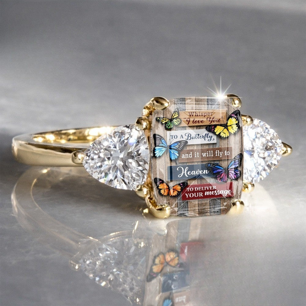 Butterfly Message Rectangular Ring