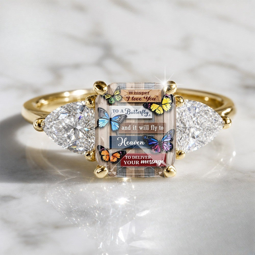 Butterfly Message Rectangular Ring