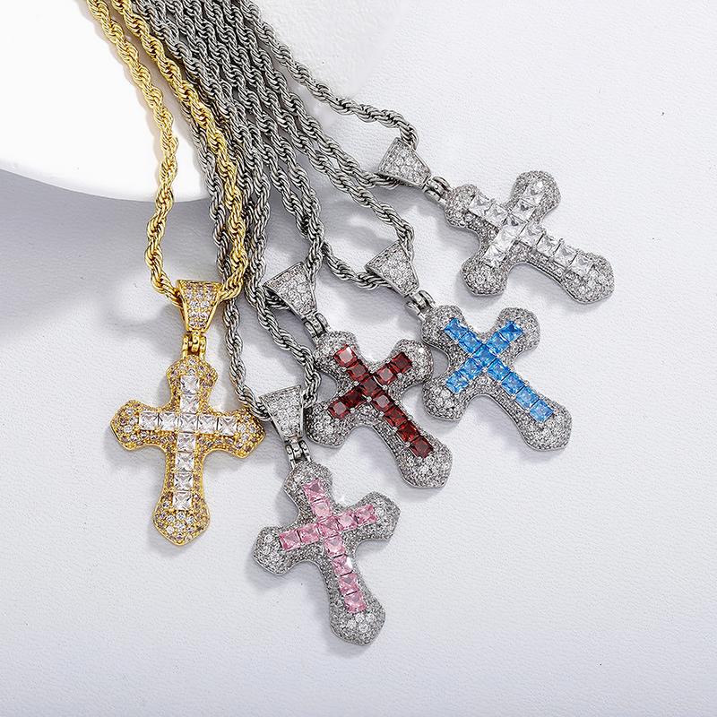 Chunky Cuban Cross Necklace