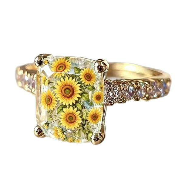 Sunflower Square Ring