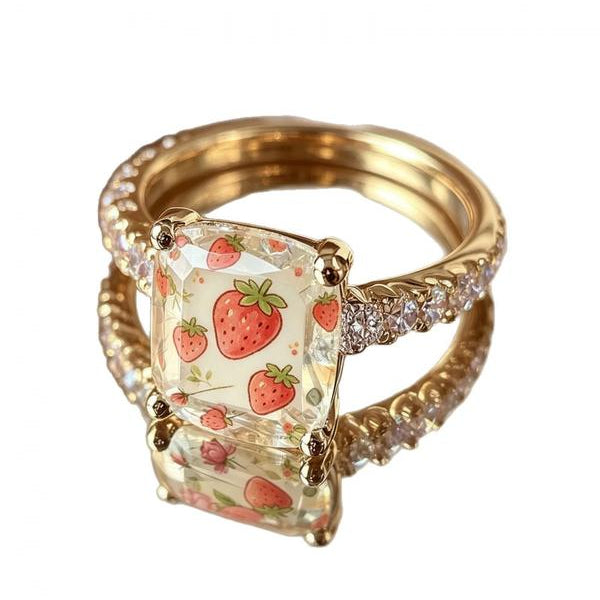 Strawberry Square Ring