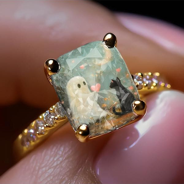Ghost and Cat Square Ring