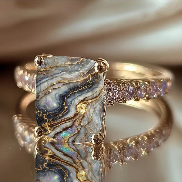Flowing Water Square Ring