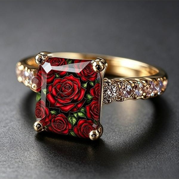 Rose Bed Square Ring
