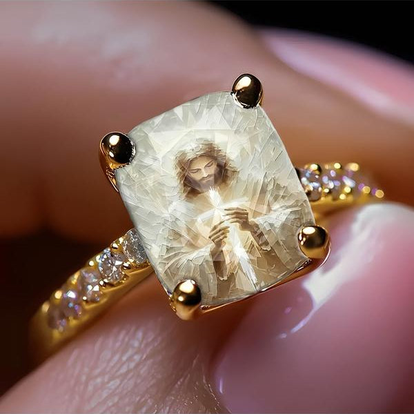 Beacon Light Jesus Square Ring
