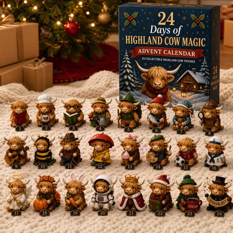 24 Day Highland Cow Advent Calendar