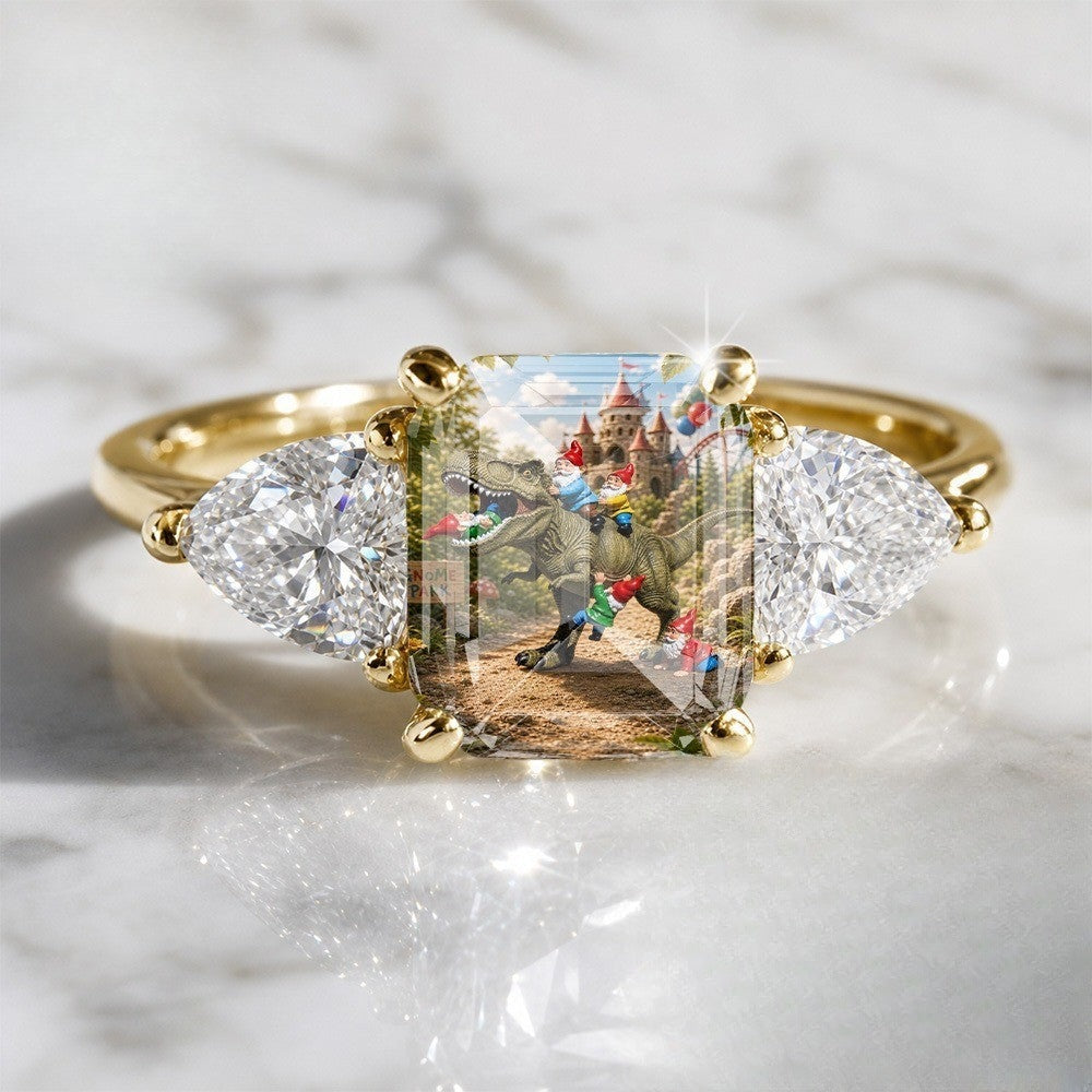 Whimsical Castle Scene Ring