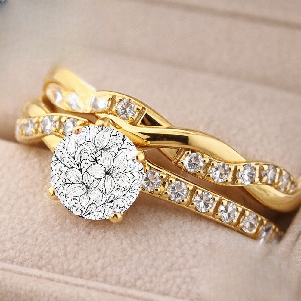 Twisted Floral Scroll Ring