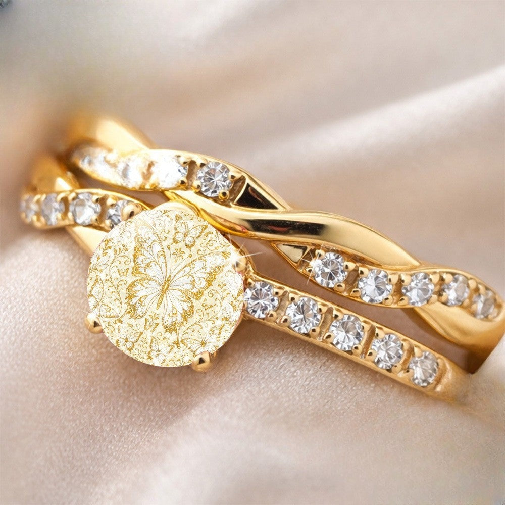Butterfly Filigree Twisted Band Ring