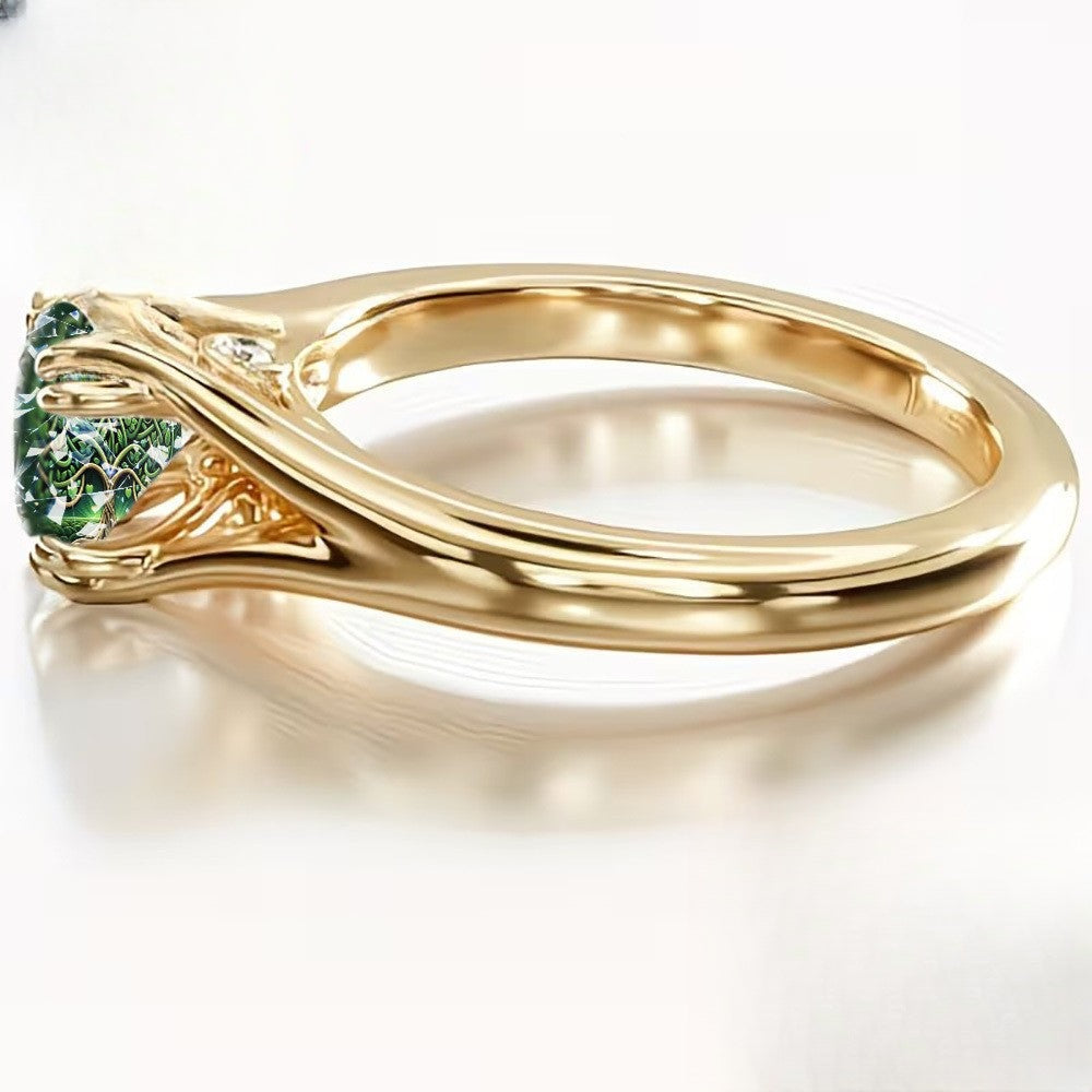 Green Tree of Life Ring