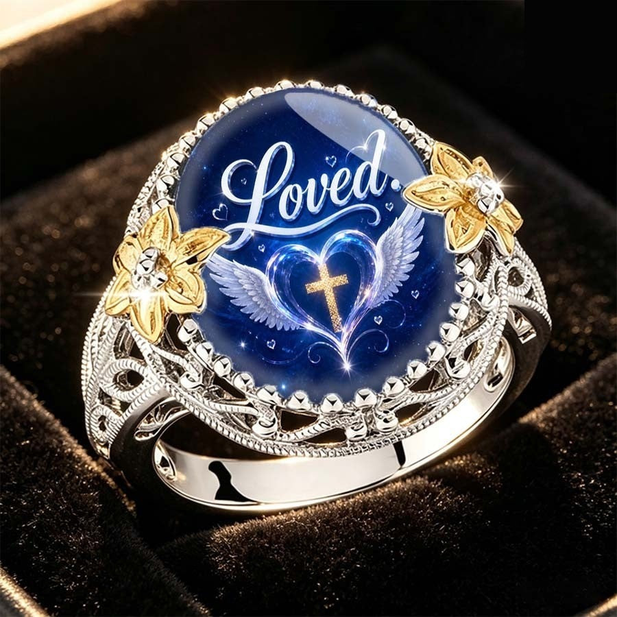 Loved Winged Heart Ring