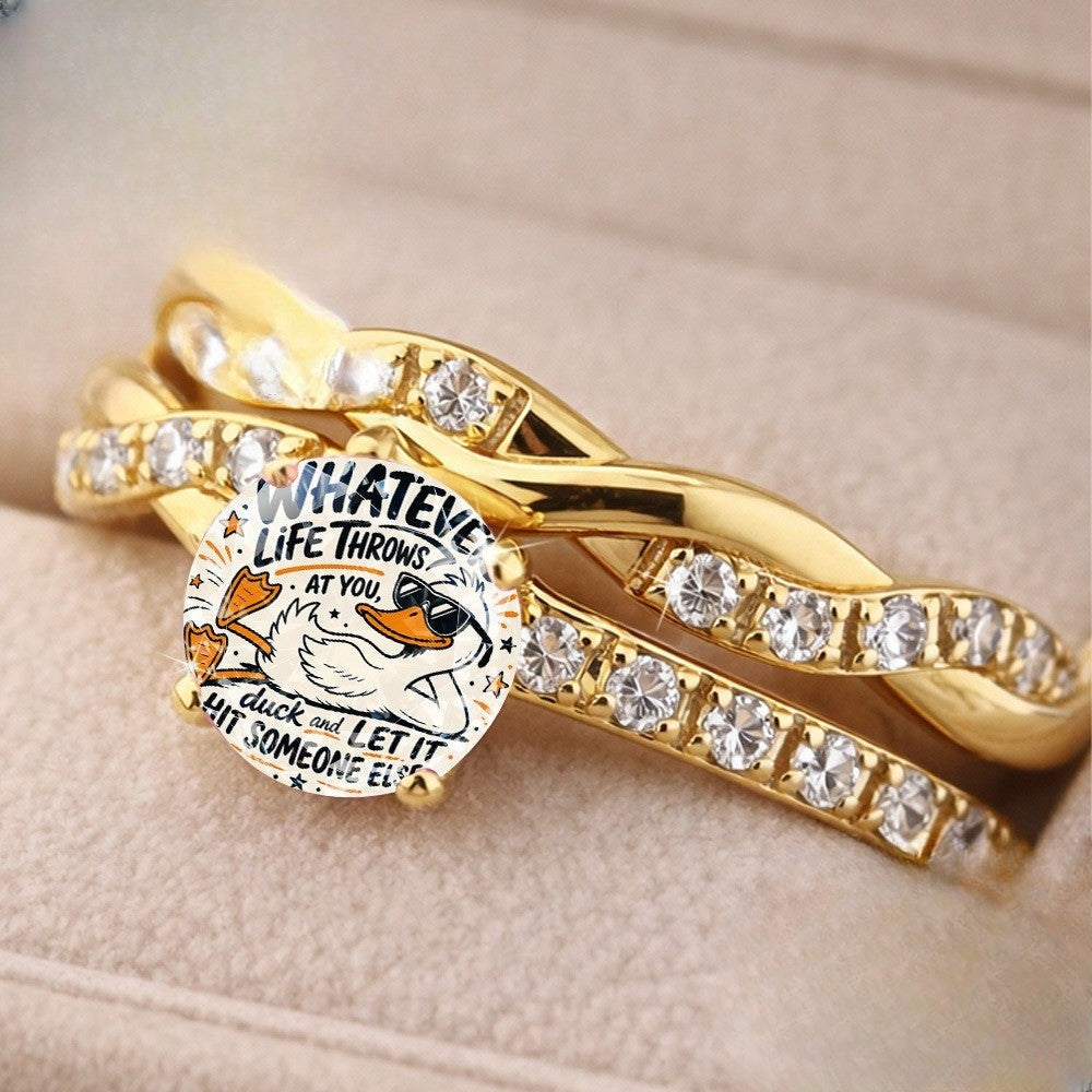 Duck Charm Twisted Ring
