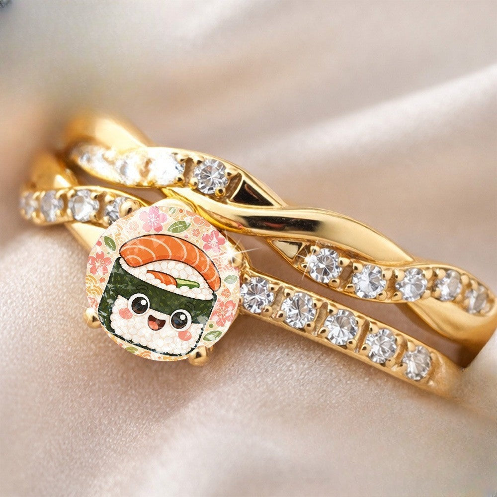Sushi Charm Twisted Ring